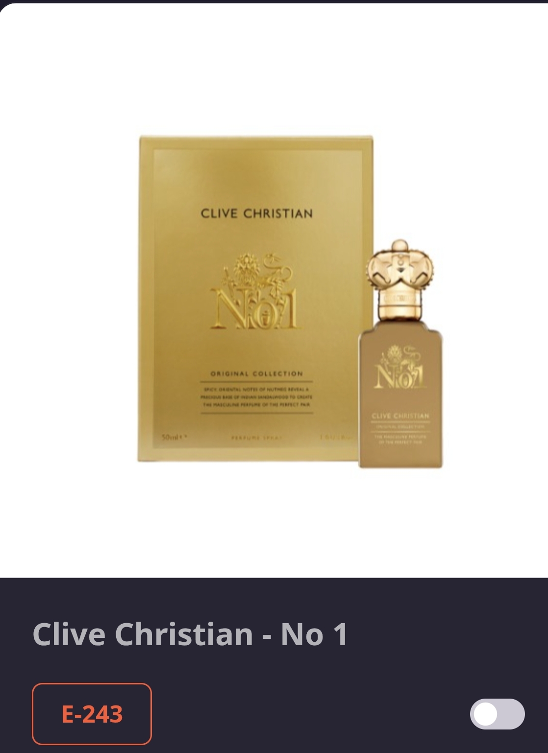 E 243 Clive Christian-No 1