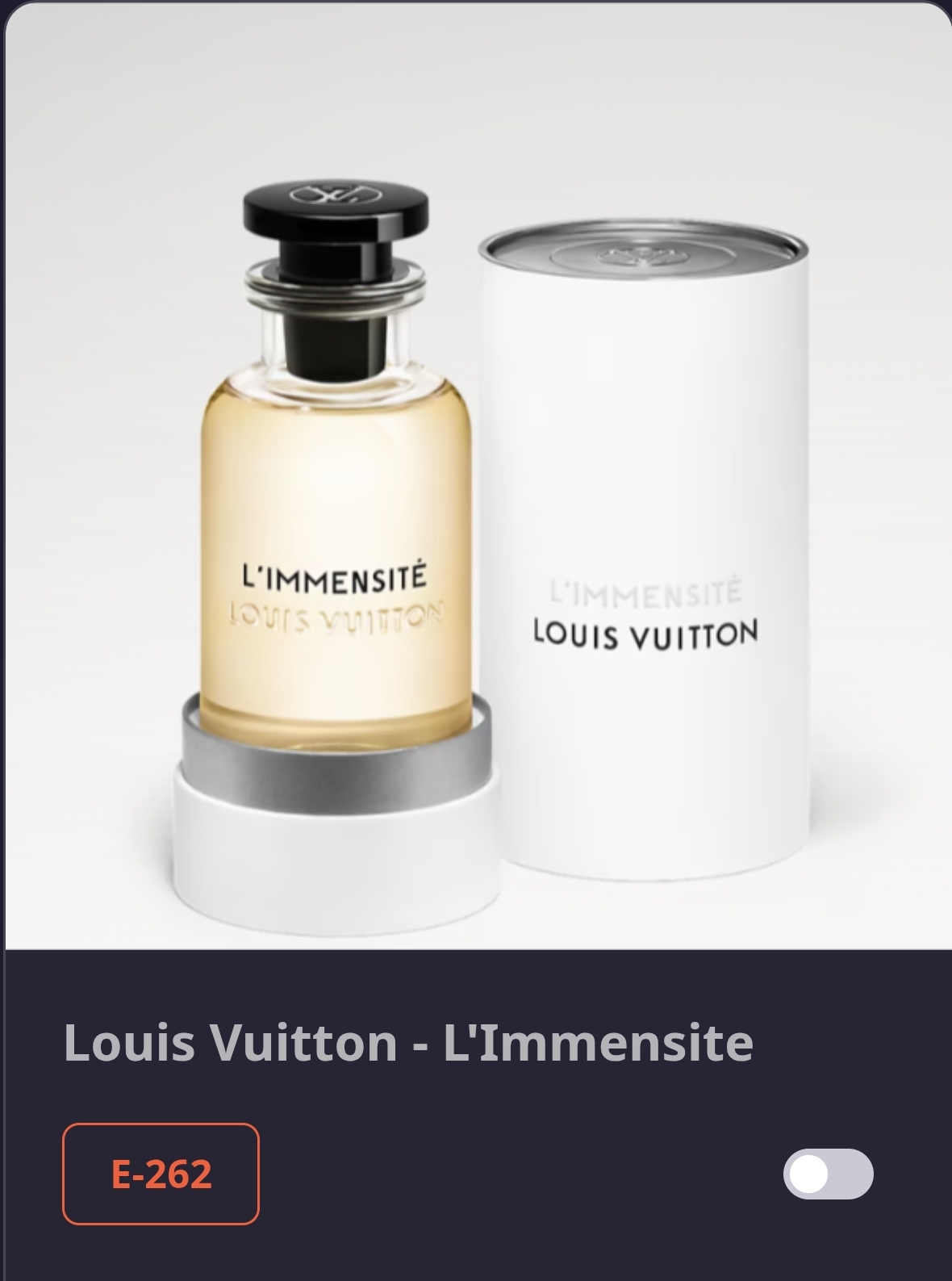 E 262 Louis Vuitton - L,immensite