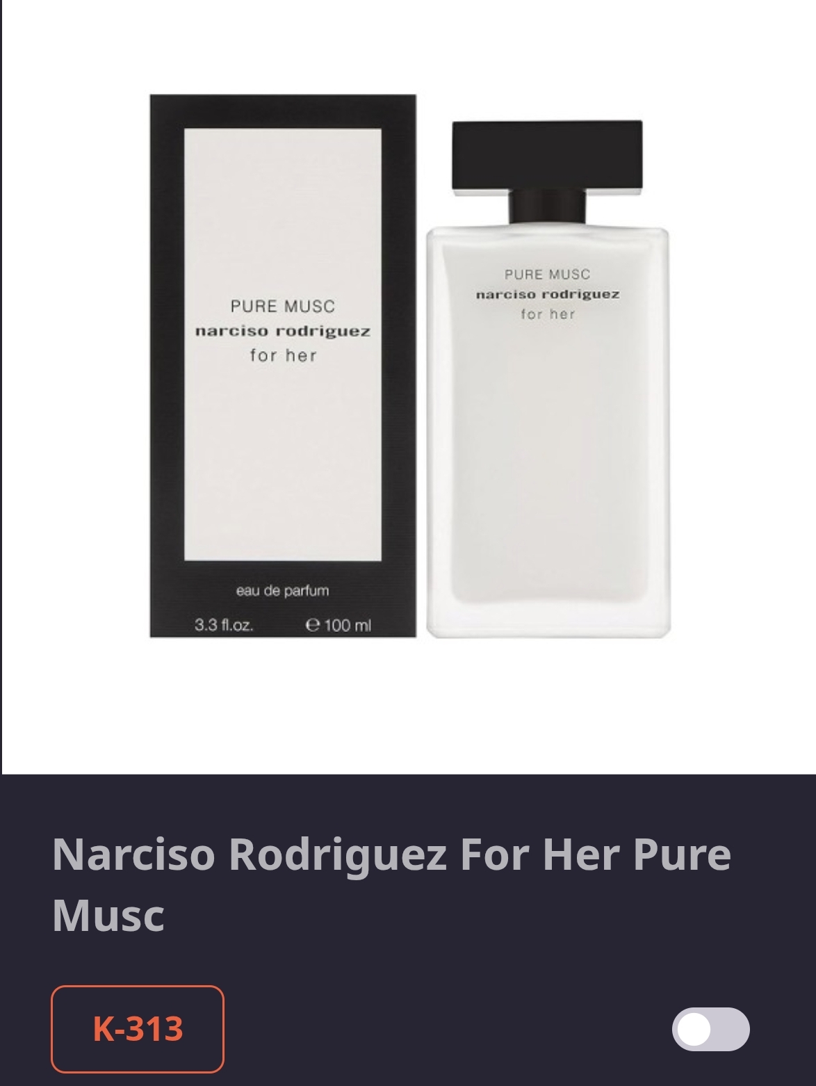 K 313 Narciso Rodriguez For Her Poure Musc