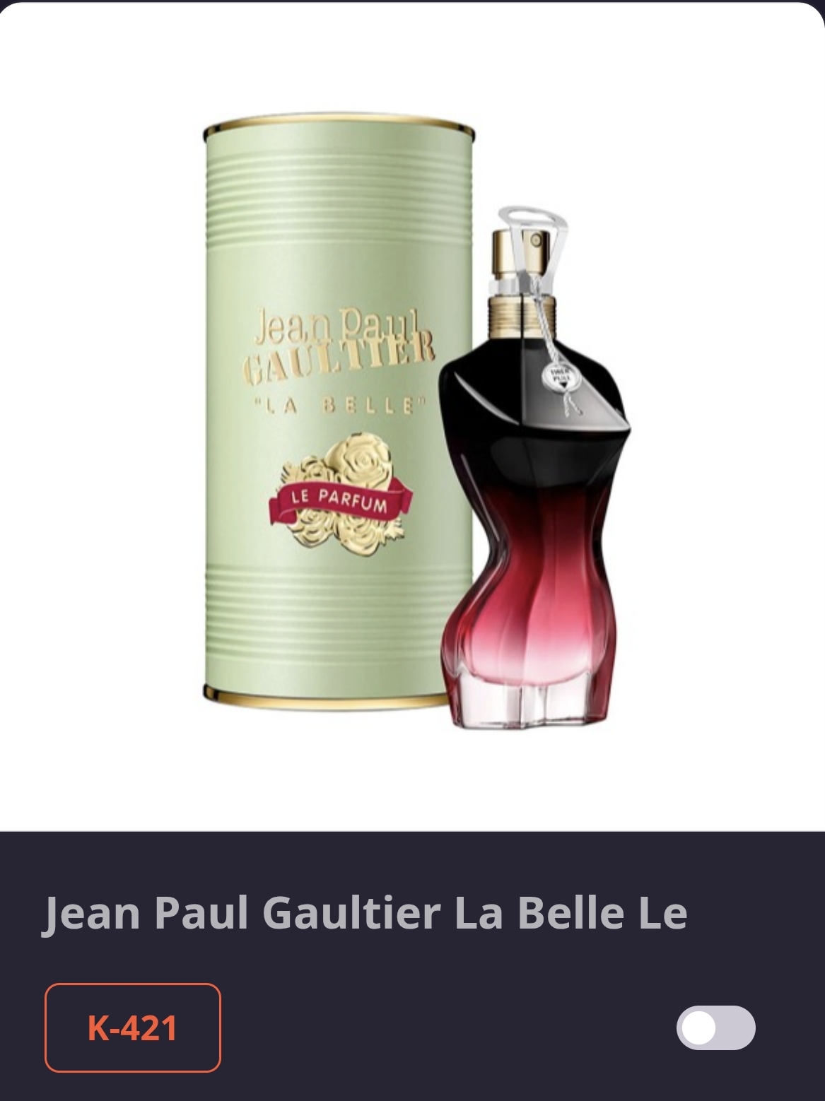 K 421 Jean Paul Gaulter La Belle Le