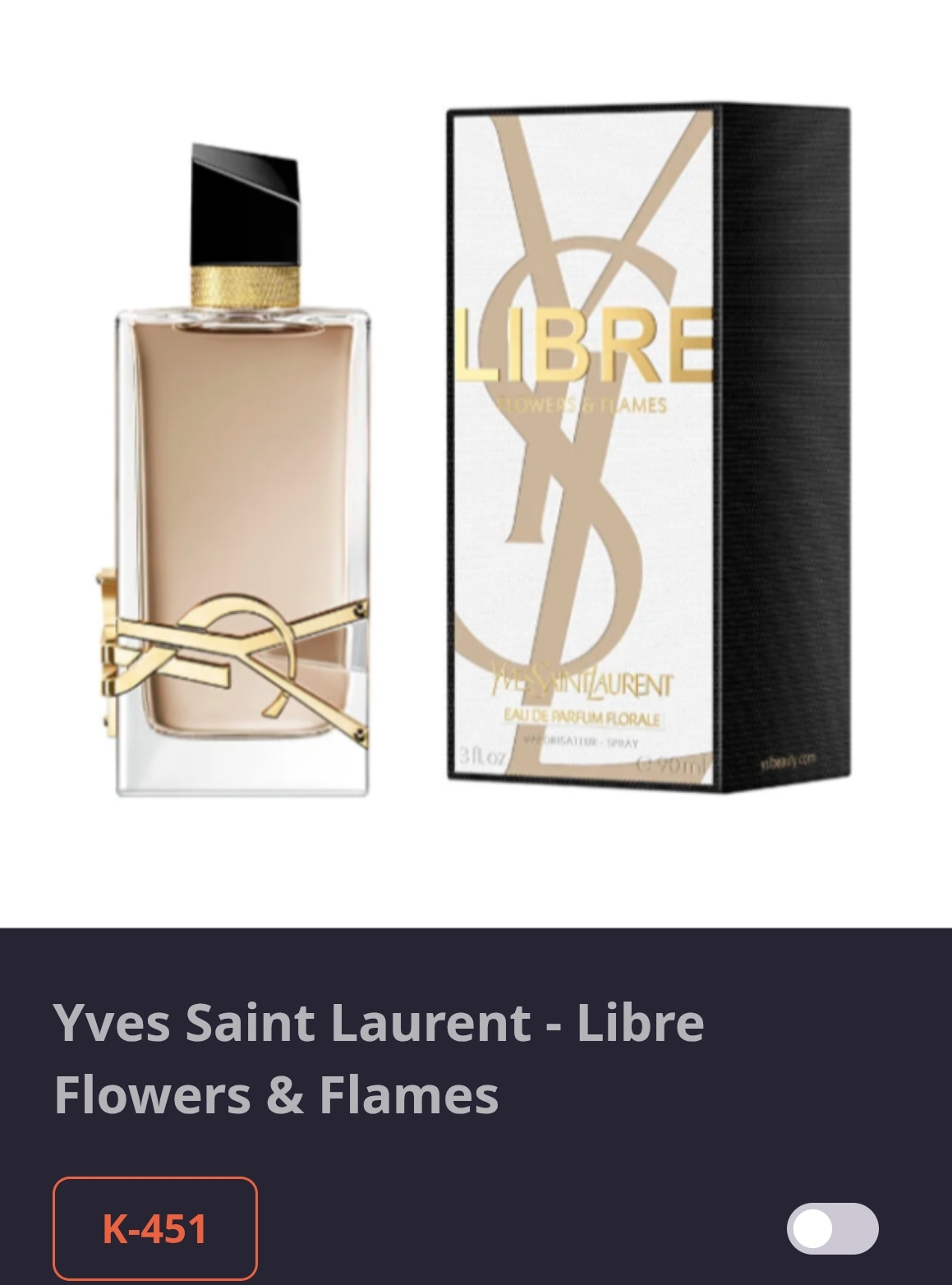 K 451 Yves Saint Laurent-Libre Flovers & Flames