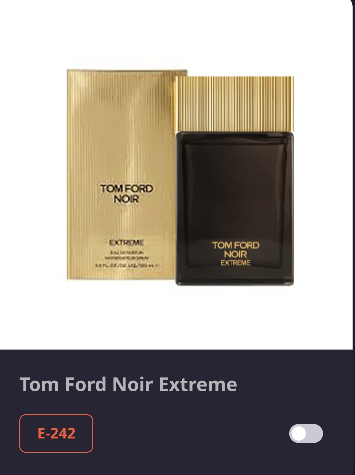 E 242 tom ford noir