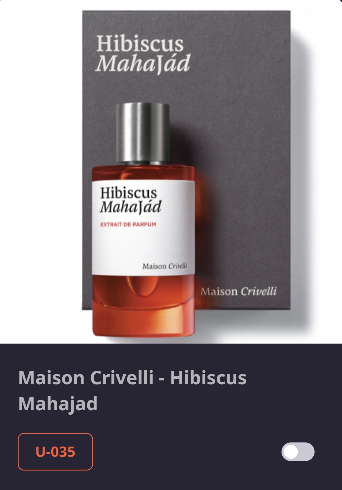 U 035 Maison Crivelli - Hibiscus Mahajad