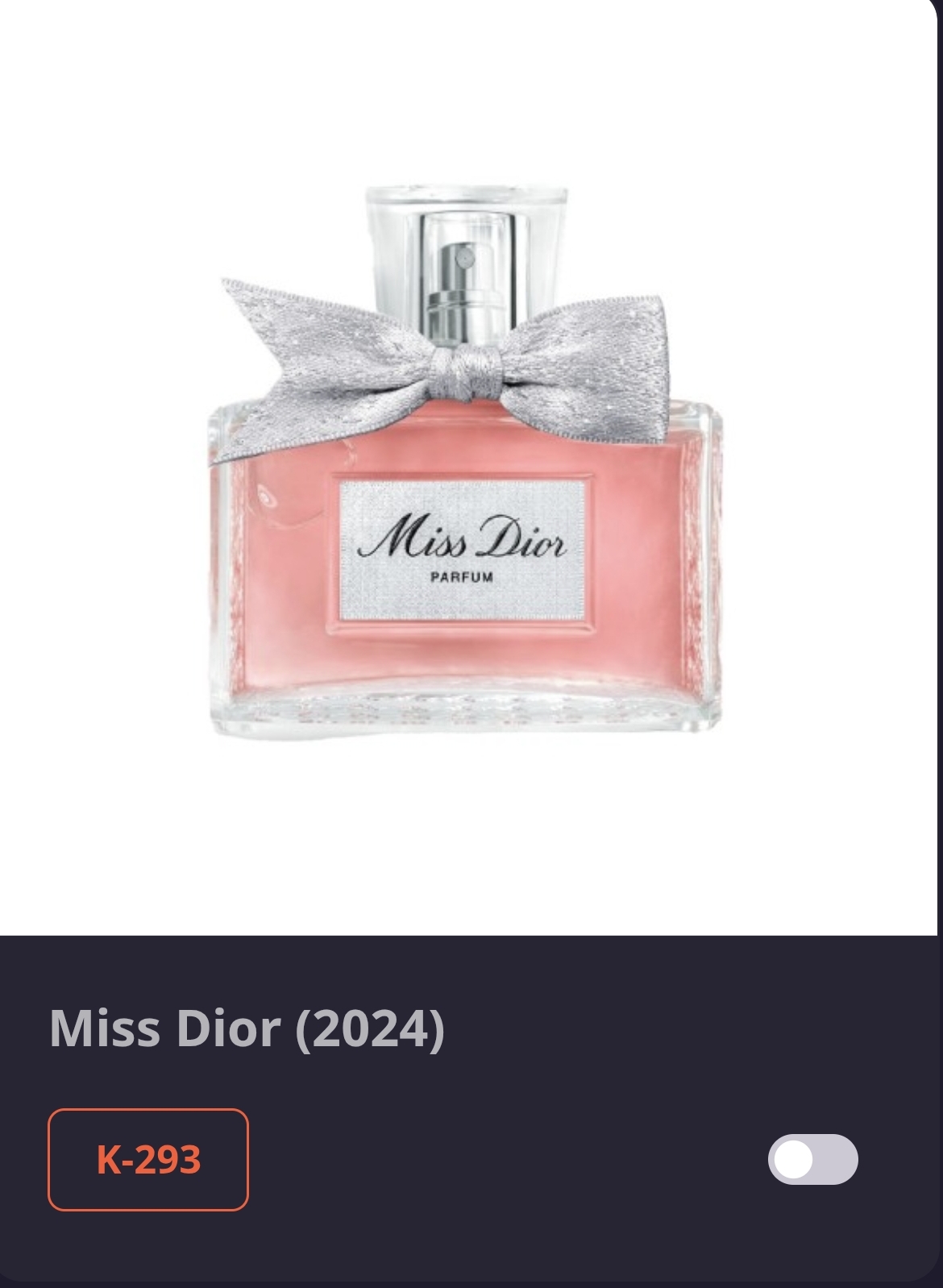 K 293 MISS DIOR - 2024