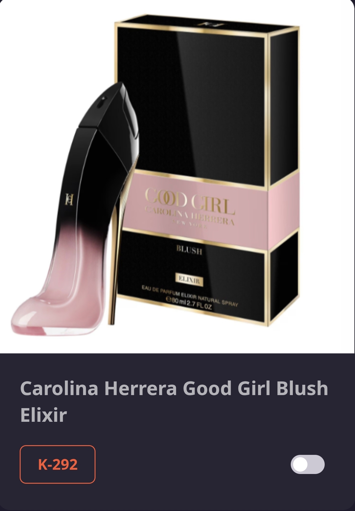  K 292 GOOD GIRL BLUE ELIXIR - CAROLINA HERRERA 
