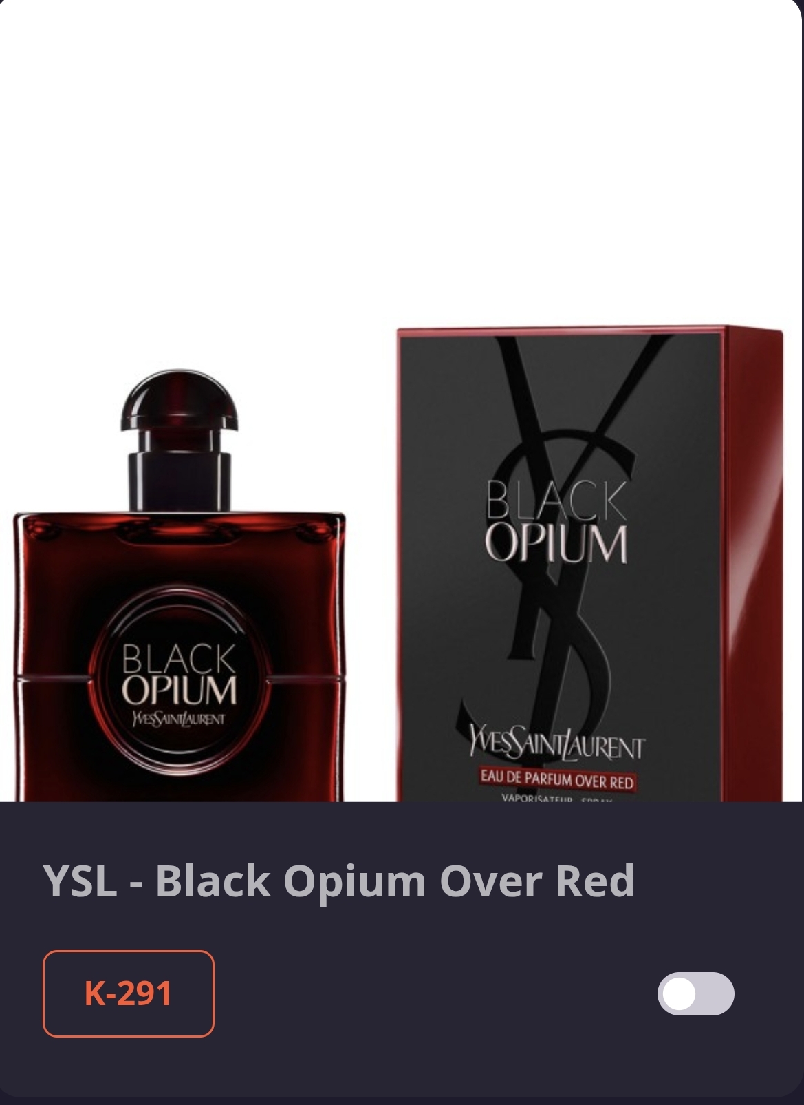  K 291 YSL BLACK OPIUM - OVER RED 