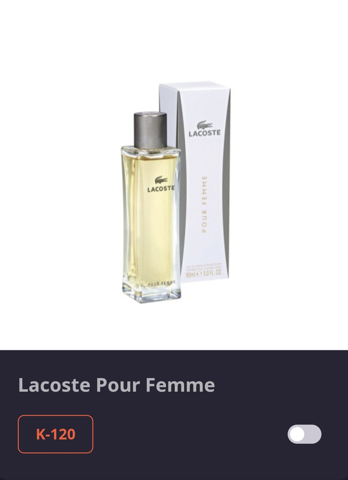 K 120 LACOSTE-POUR FEMME 