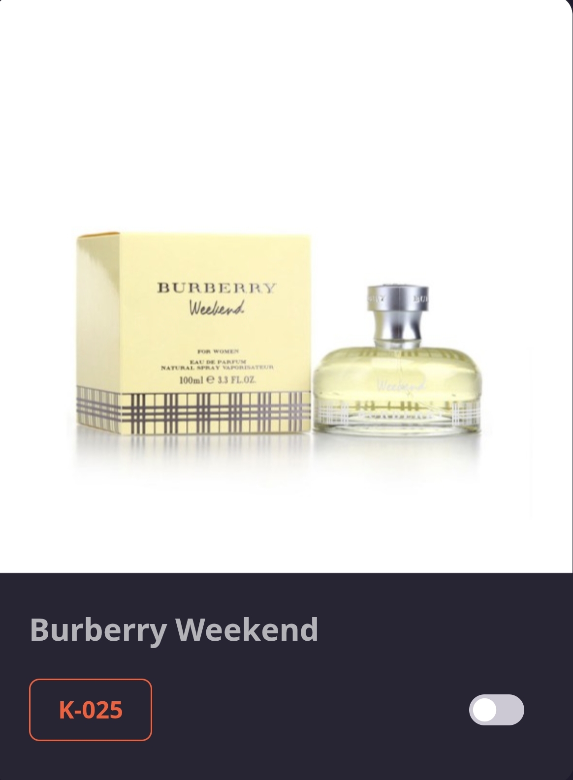  K 025 BURBERRY-WEKEND 