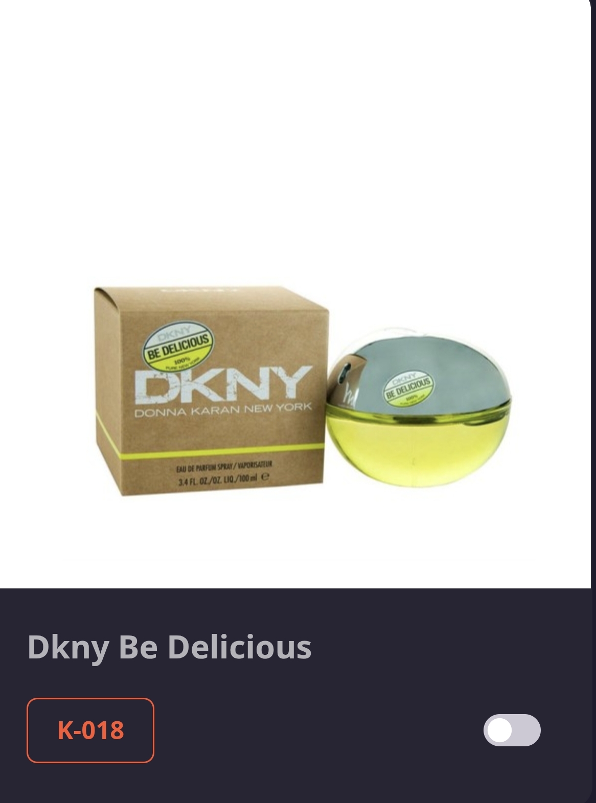  K 018 DKNY-BE DELICIOUS 