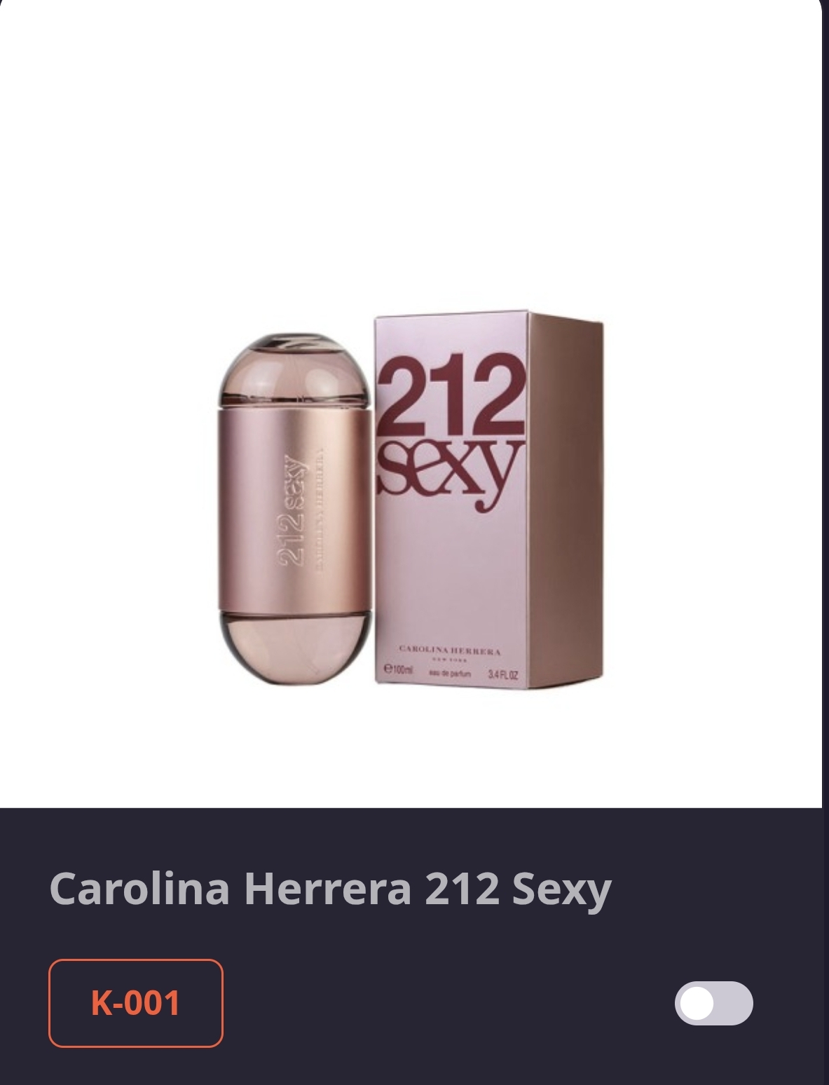 K 001 > 212 SEXY-CAROLINA HERRERA