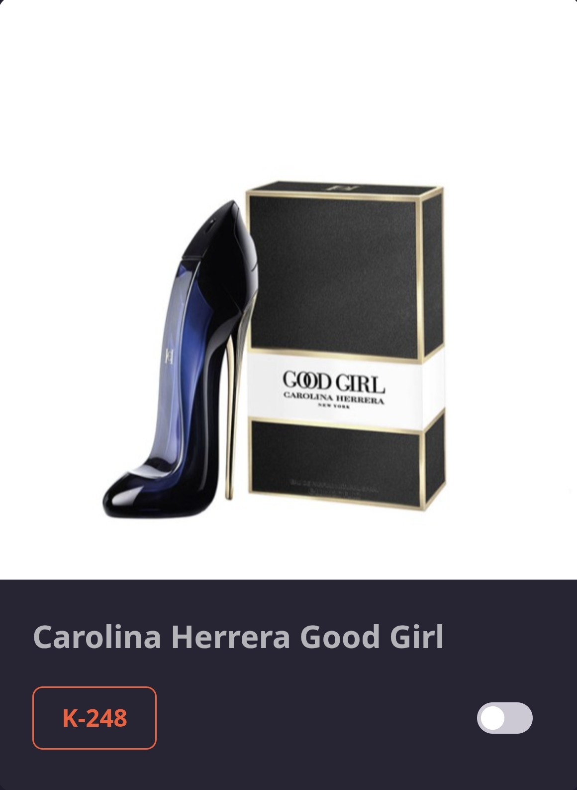 კოდი K 248 GOOD GIRL - CAROLINA HERRERA 