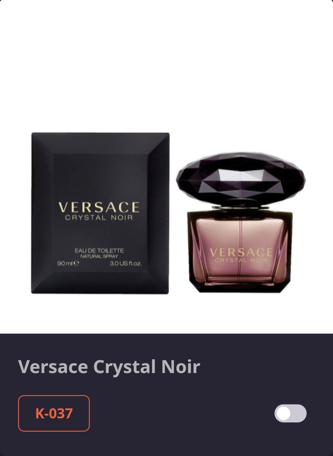  K 037 VERSACE-CRYSTAL NOIR 