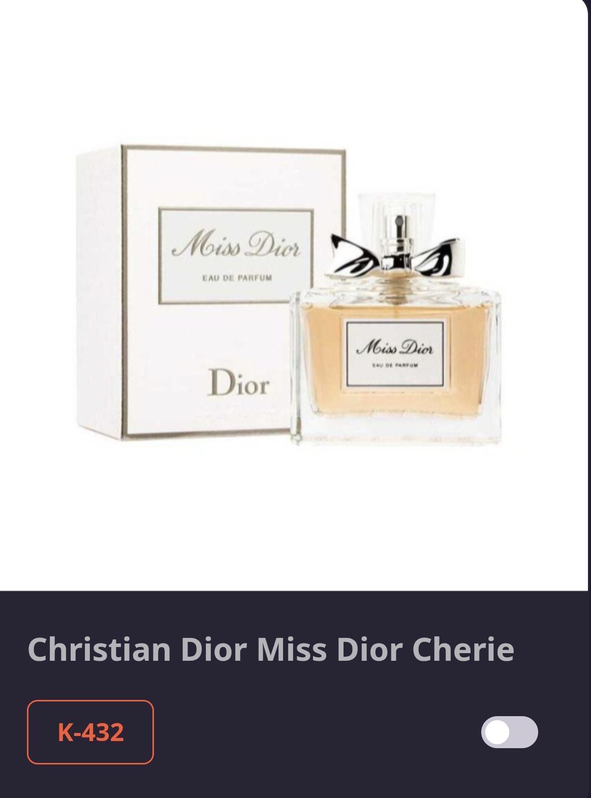 კოდი K 432 MISS DIOR-CHERI