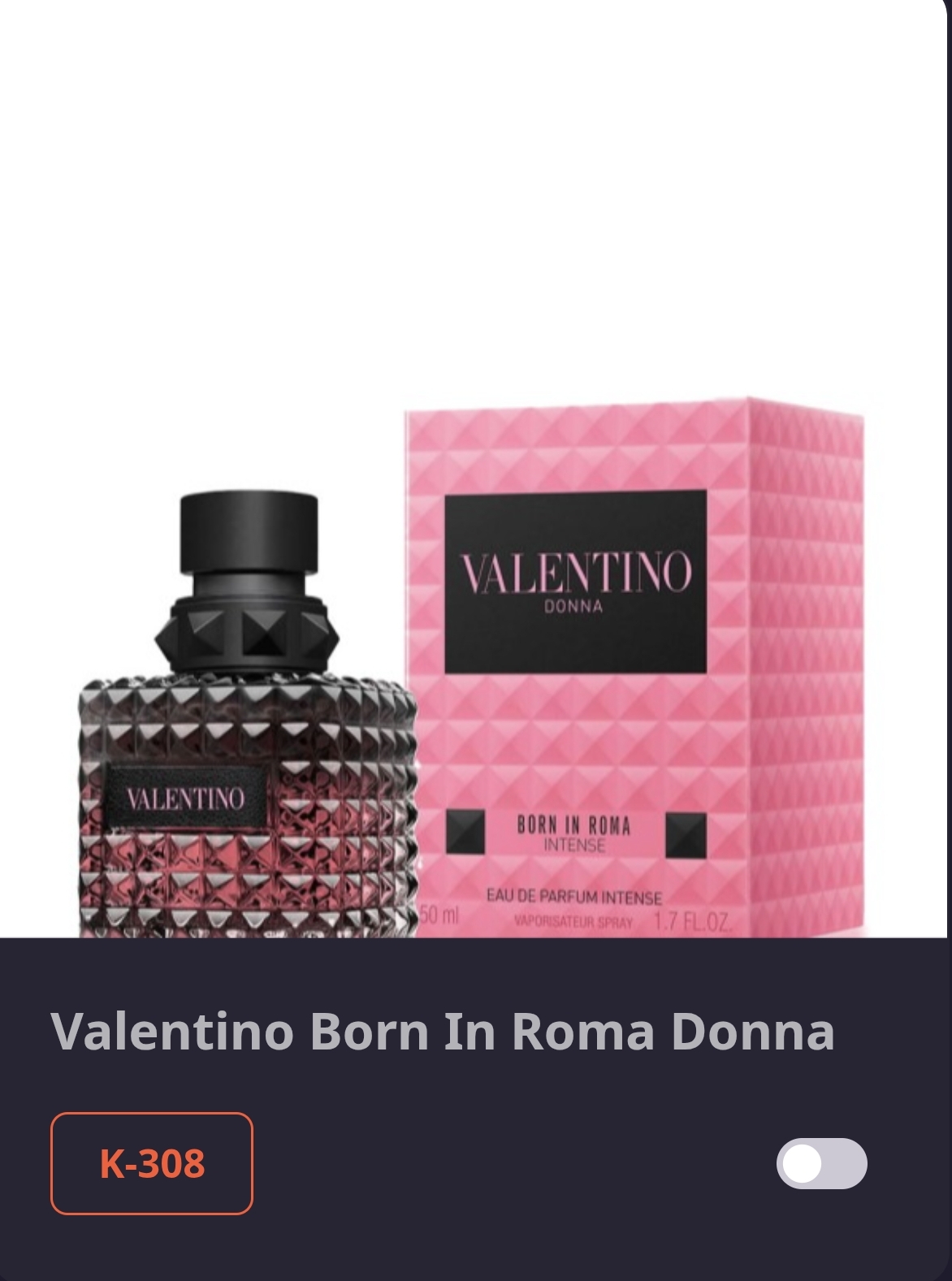 კოდი K 308 VALENTINO - DONNA BORN ROMA