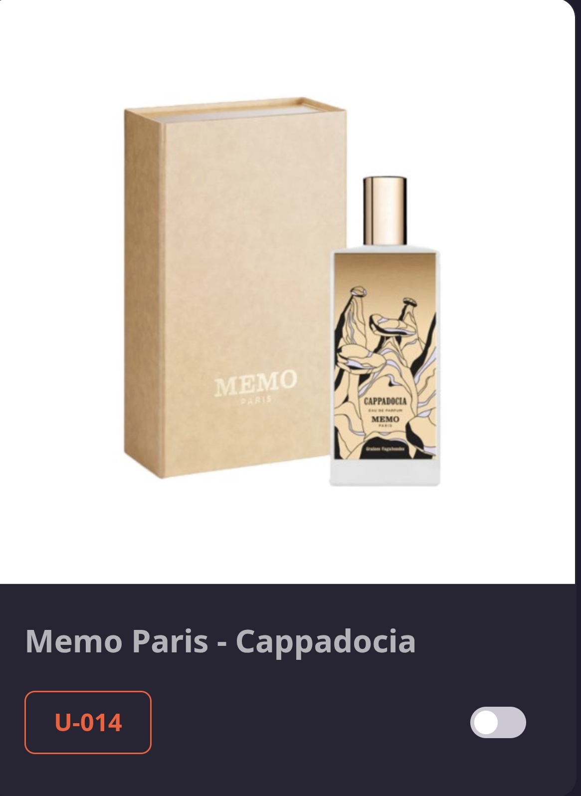 U 014 KAPADDOKIA - MEMMO