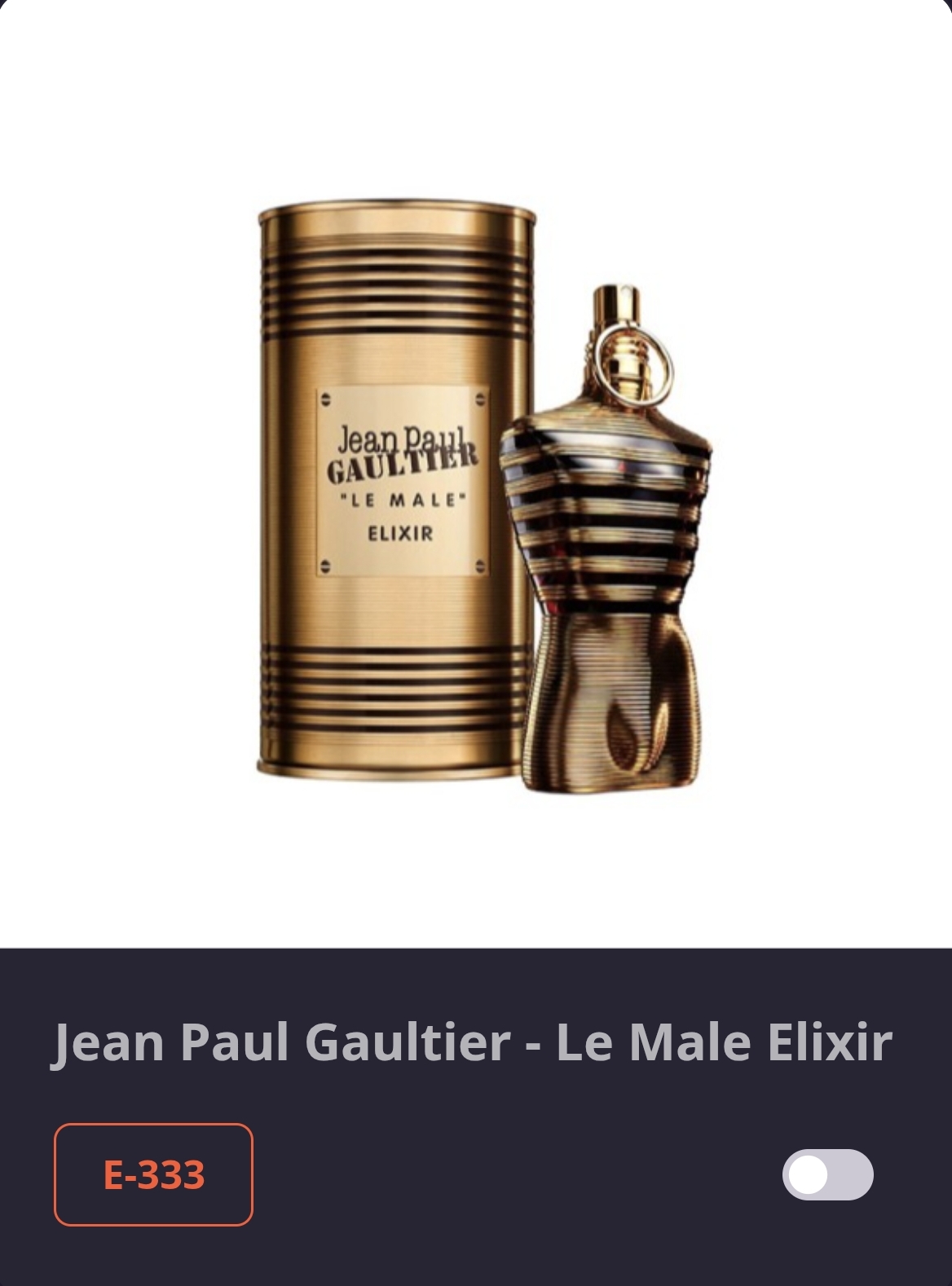  E 333 J, GAULTIER-LEPAUL ELIXIR 