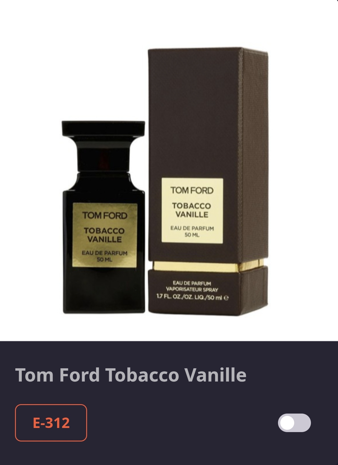 E 312 TOBACCO VANILLA-TOM FORD
