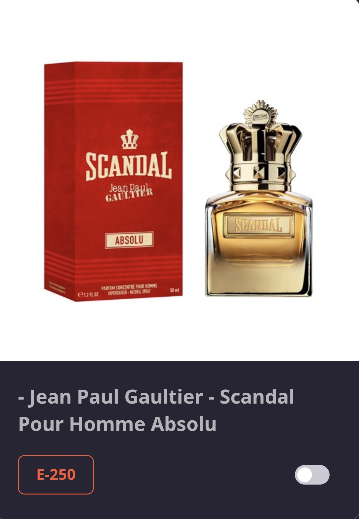  E 250 SCANDAL ABSOLU-J,GAULTIER 