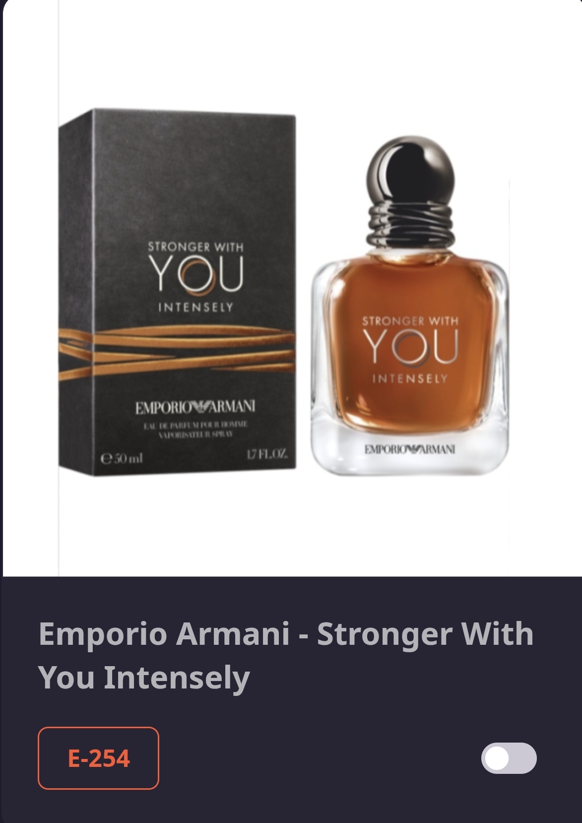  E 254 STRONGER WITH YOU-ARMANI INTENSELY 