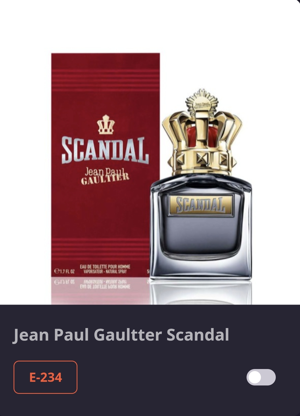 E 234 SCANDAL-J,GAULTIER Pour Homme