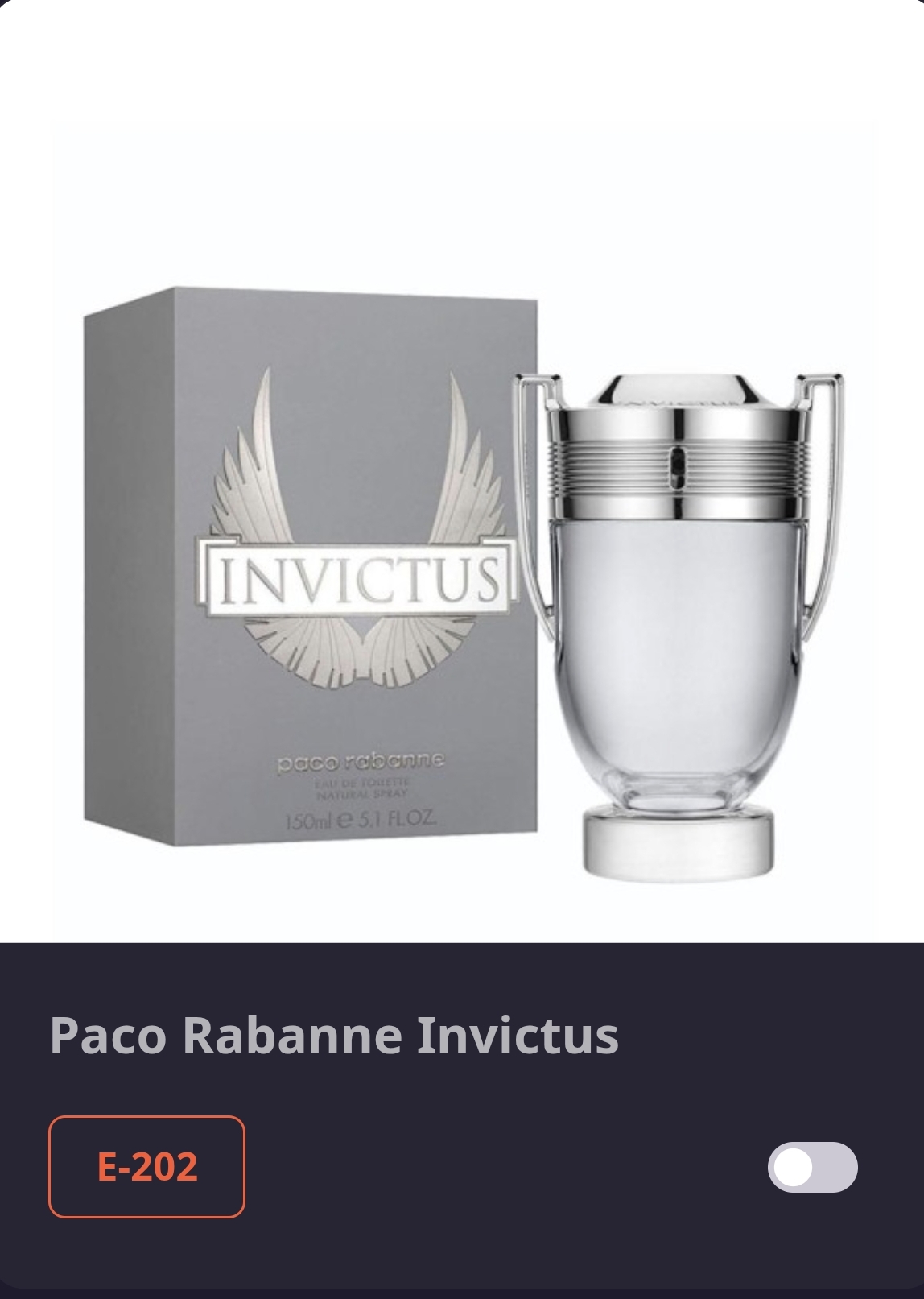 E 202 INVICTUUS-PACO RABBANE 