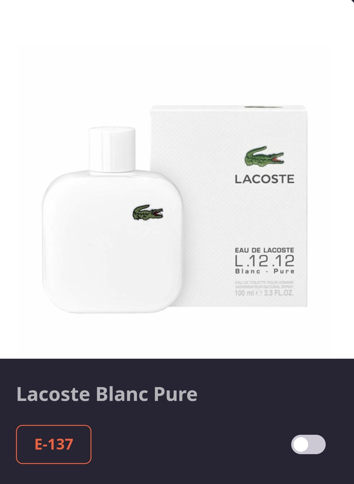 E 137 LACOSTE-BLANC