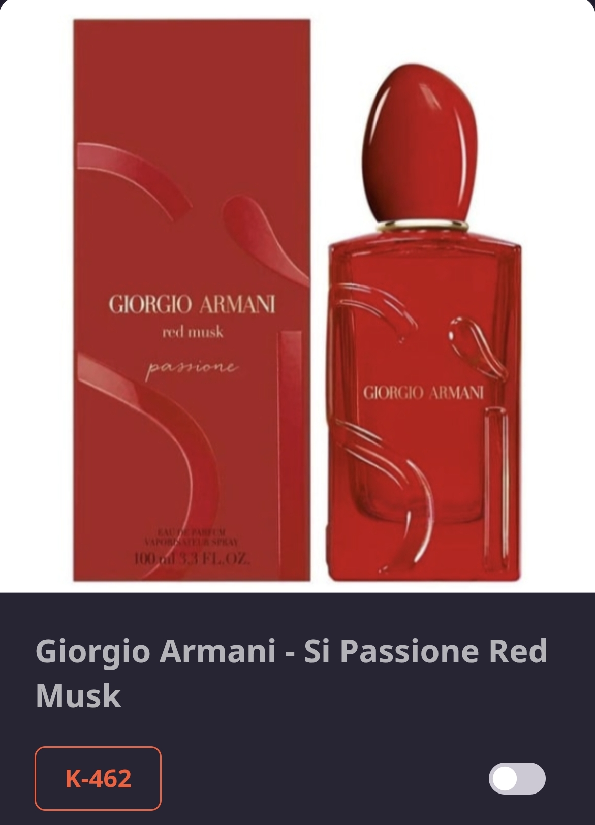 K 462 Giorgio Armani - Si Passione Red Musk