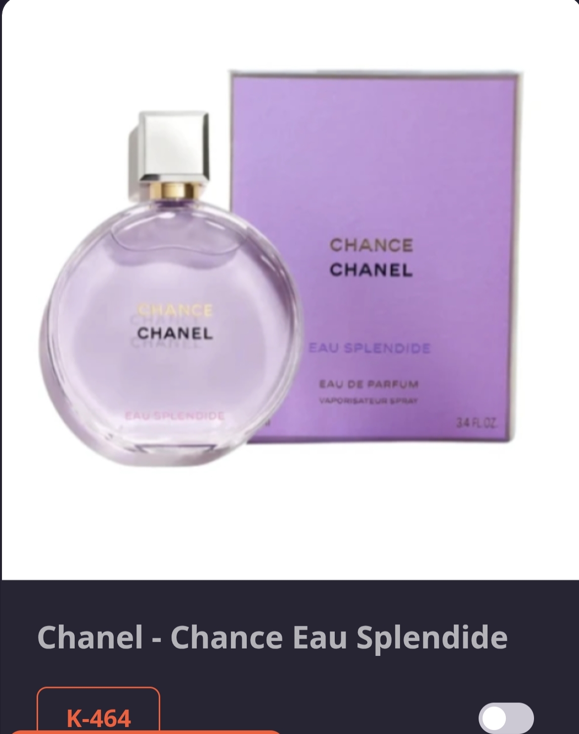 K 464 Chanel  Chance Eau  Splendide