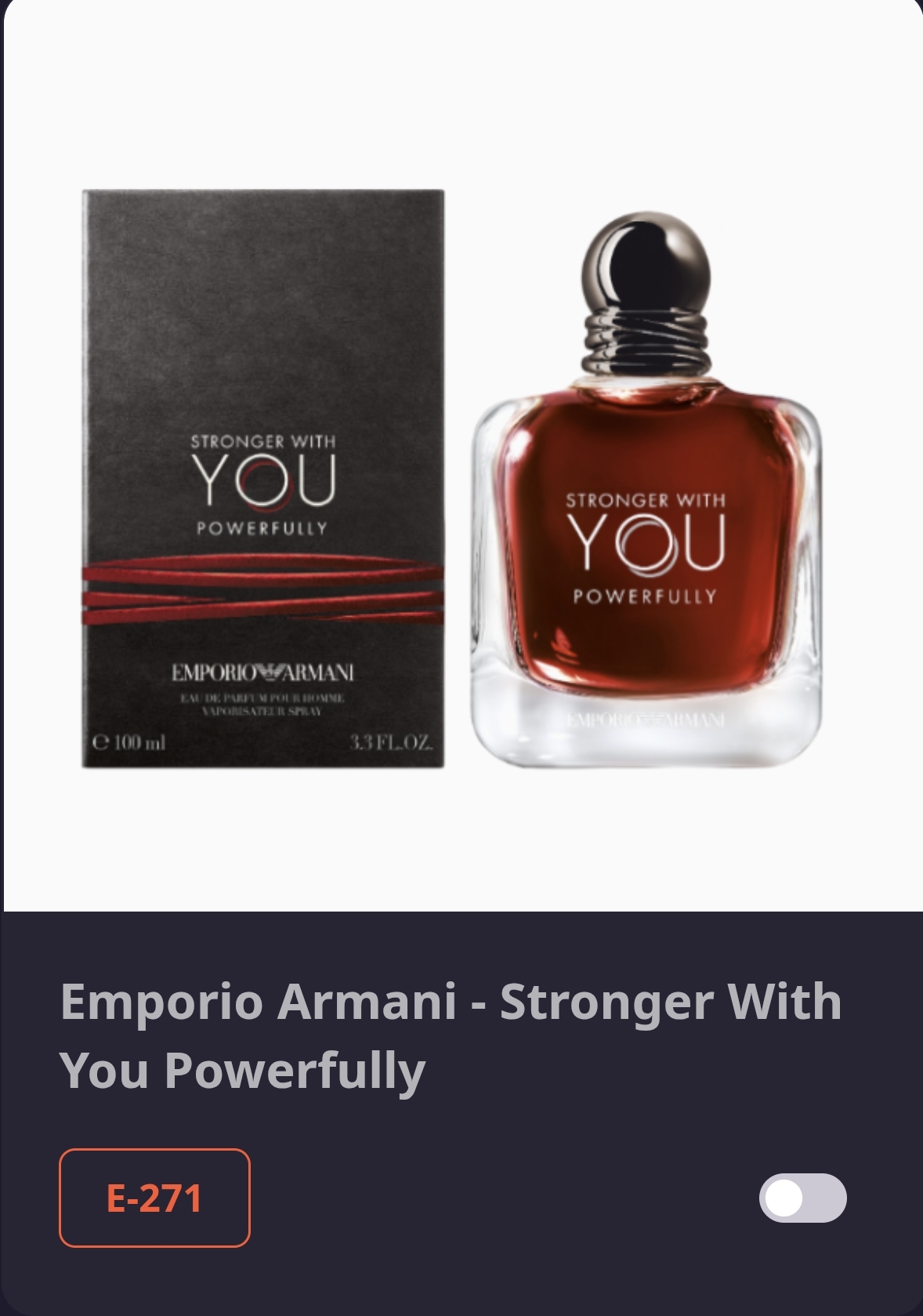 E 271 - Emporio Armani - Stronger With You Powerfully